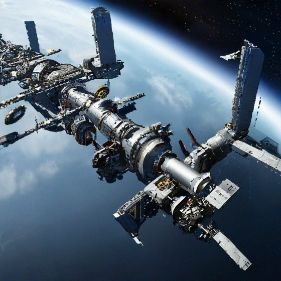 стыковка космического корабля с орбитальной станцией
